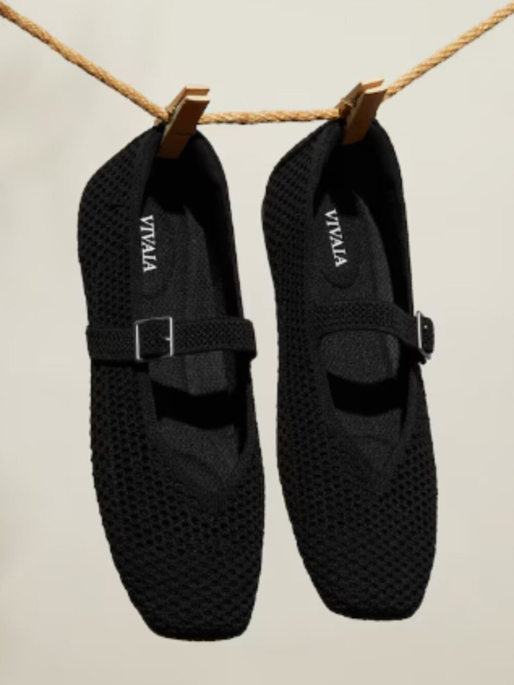 Square-Toe Mary Janes (Margot Mary Jane) Black Mesh 9.5
